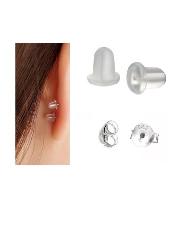 schmuck23 Silber Ohrringe 925 0,7 cm x 0,8 cm