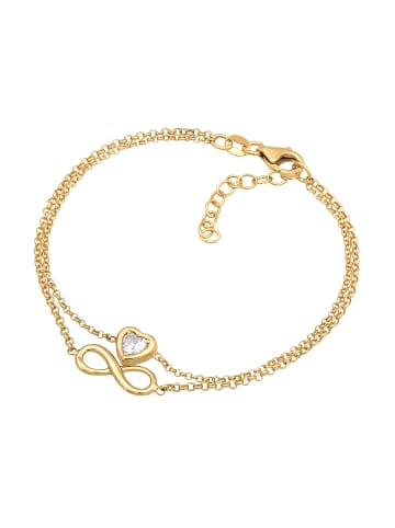 Elli Armband 925 Sterling Silber Herz, Infinity in Gold