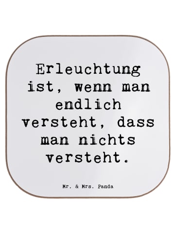 Mr. & Mrs. Panda Untersetzer Spruch Erleuchtung Weisheit mit Spruch in Weiß