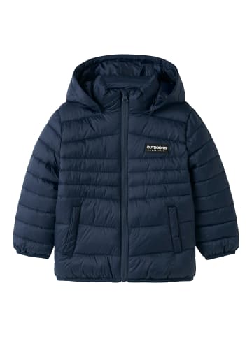 name it Wasser- und winddichte Winterjacke mit Kapuze und Reißverschluss in Dunkelblau