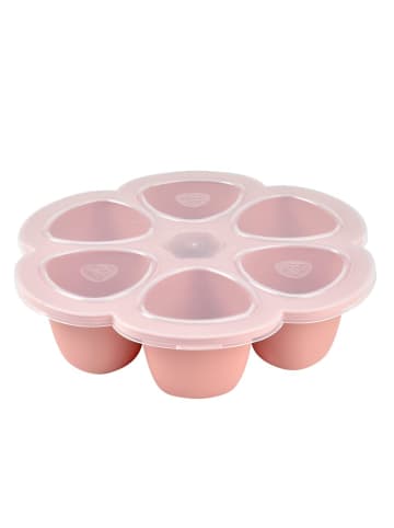 Beaba Silikon-Gefrierform Multiportions Blume 6 x 90 ml - in rosa