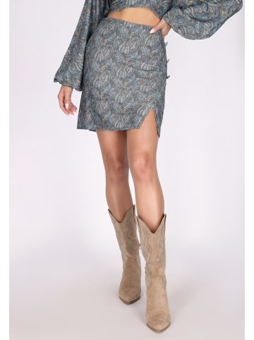 IZIA Damen Rock in Aqua Mehrfarbig