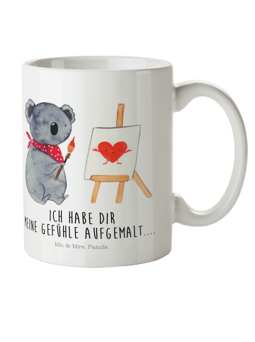Mr. & Mrs. Panda Pott Koala Künstler mit Spruch in Weiß