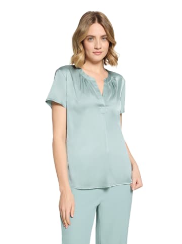 Betty Barclay Satin-Bluse kurzarm in Gray Mist