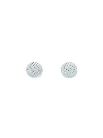 Adeliás Damen Edelstahl Ohrringe / Ohrstecker Ø 6,3 mm in silber