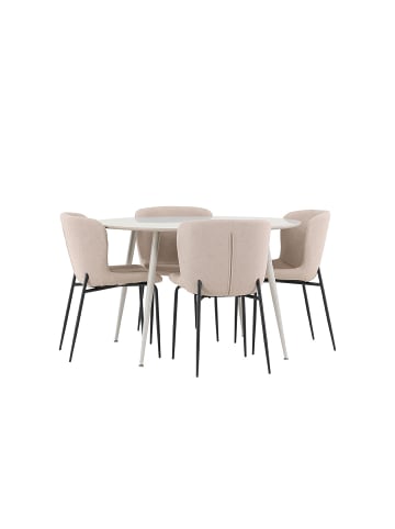 ebuy24 Essgruppe Plaza (5-teilig) Beige 120 x 120 cm
