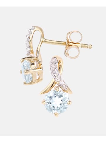 Diamant L'éternel Ohrringe aus 375 Weißgold mit 0.65 Karat Diamant mit Topas