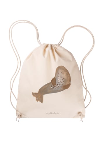 Mr. & Mrs. Panda Stofftasche Robbe Lachen ohne Spruch in Creme