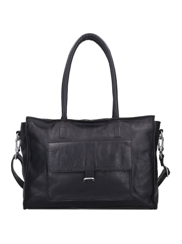 Cowboysbag Edgemore Schultertasche Leder 41 cm Laptopfach in black