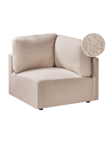 Beliani Sofaelement MESNALI in Beige/Schwarz - (W) 91 x (H) 84 x (L) 91 cm