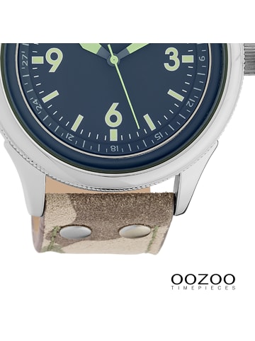 Oozoo Analog-Armbanduhr Oozoo Timepieces camouflage, braun extra groß (ca. 48mm)