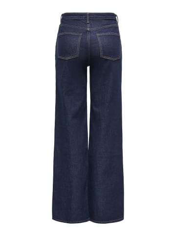 ONLY Jeans mit weitem Bein in Dark Blue Denim