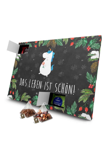 Mr. & Mrs. Panda Tee Adventskalender Einhorn Spaziergang mit Spruch in Kreidetafel