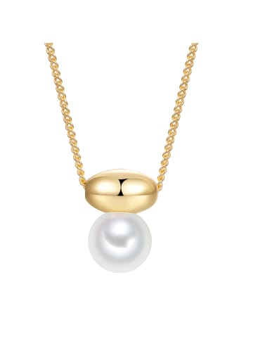 Lulu & Jane Kette aus Messing mit Glasperle in weiß