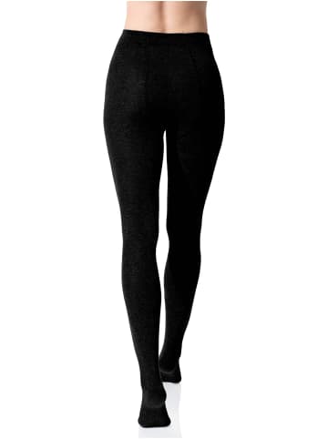 Yenita® Baumwoll Strumpfhose Strickstrumpfhose in schwarz