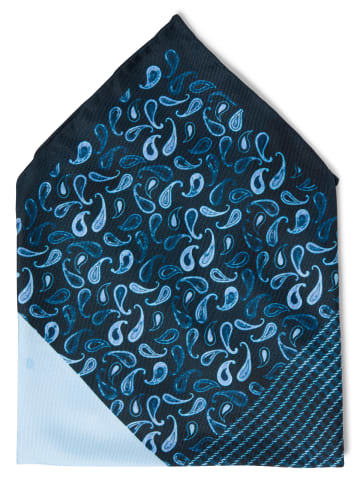 OLYMP LEVEL 5 Einstecktuch in marine hellblau - 0001