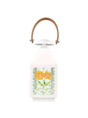Mr. & Mrs. Panda Laterne Blume Sonnenblume ohne Spruch in Transparent