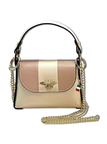 Florence Florence Umhängetasche Leder beige, rosa ca. 19cm