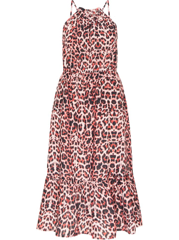 faina Damen Midikleid in Rot Leo
