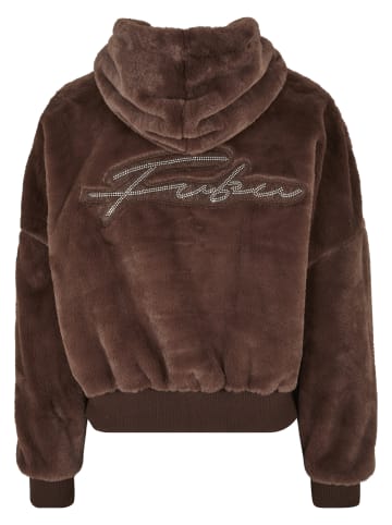 FUBU FUBU Damen FW224-022-1 Signature Rhinestone Fur Jacket brown in brown