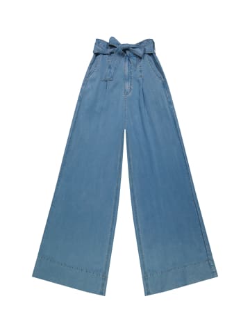 Lee Stoffhose Pleated Wide Leg in Ice Storm