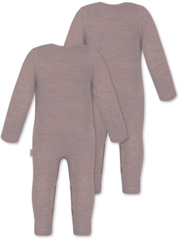 Normani Outdoor Sports Normani Outdoor Sports 2er Pack Baby Merino Strampler „Waverly" in Rosa