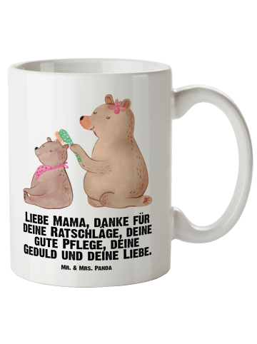 Mr. & Mrs. Panda Riesenkaffeetasse Bär Kind mit Spruch in Weiß