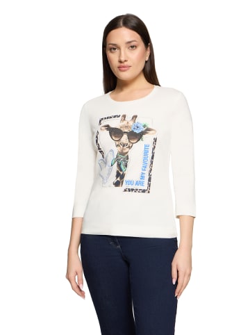 Betty Barclay Basic Shirt mit Aufdruck in Patch Cream/Dark Blue