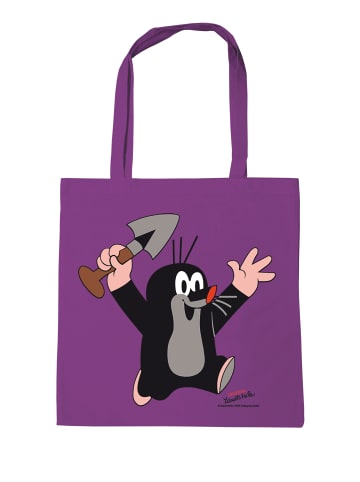 Logoshirt Baumwolltasche Der kleine Maulwurf - Juhu in violett