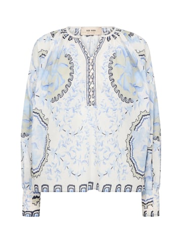 Mos Mosh Bluse MMWylde Orchid in ecru indigo - 0001