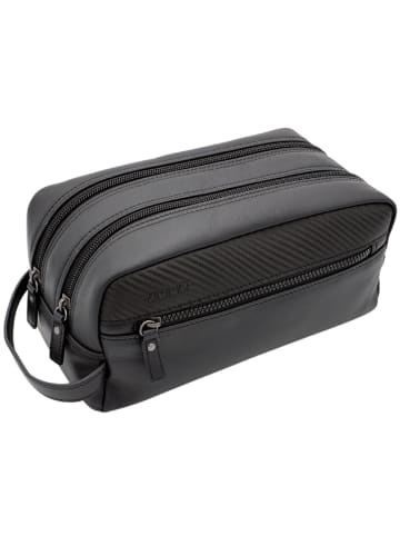 Jump Boston Kulturbeutel Leder 27 cm in black