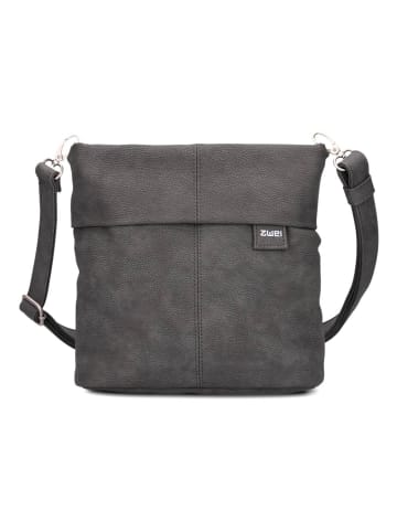 Zwei Mademoiselle.M Schultertasche 25 cm in nubuk stone