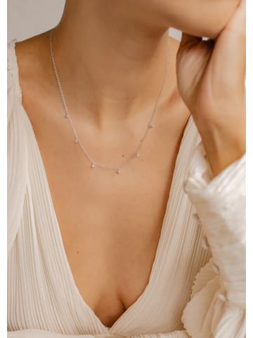 Hey Happiness Kette mit Zirkonia Charms 925 Sterlingsilber in Silber - (L) 41-46 cm