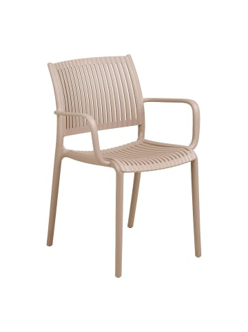 ebuy24 Gartenstuhl Kaja Taupe 4er Set