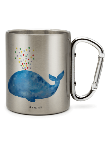 Mr. & Mrs. Panda Tasse Wal Konfetti ohne Spruch in Silber
