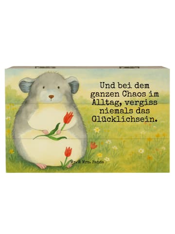 Mr. & Mrs. Panda Box Chinchilla Blume Design mit Spruch in Weiß