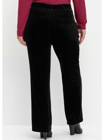 sheego Samthose in schwarz