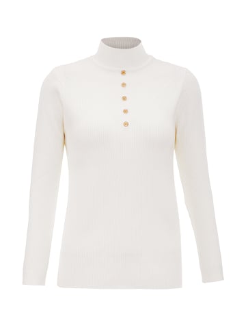 tassia Damen Strickpullover in Wollweiss