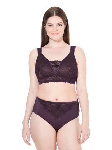 Ulla Popken BH ohne Bügel in traubenrot