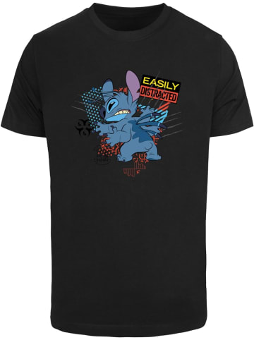 Merchcode T-Shirt "Lilo & Stitch Easily Distracted Tee" in Schwarz