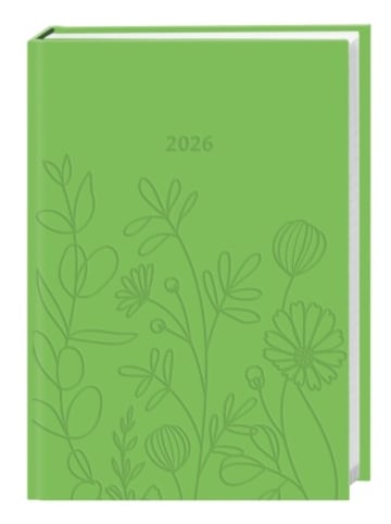 Heye Kalender Kalender - Kalenderbuch A6  grün 2026