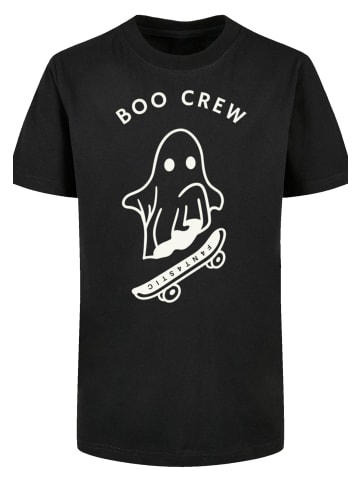 F4NT4STIC Basic Kids Tee Boo Crew Halloween in schwarz