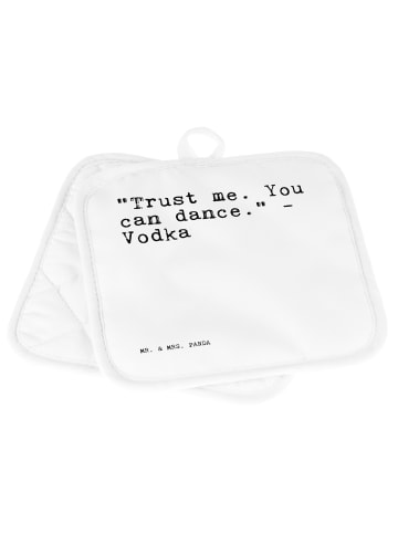 Mr. & Mrs. Panda Topfuntersetzer "Trust me. You can... mit Spruch in Weiß