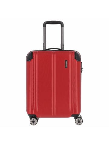 travelite City - 4-Rollen-Kabinentrolley S 55 cm (rot) in rot