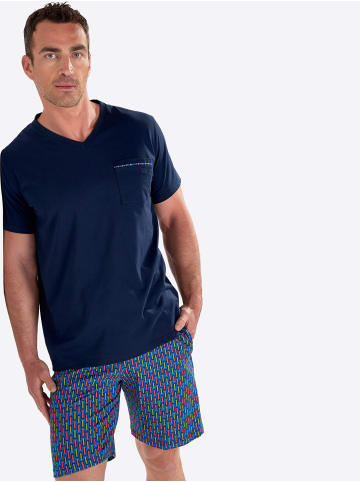 HOM Pyjama Short Sleepwear Bellagio in navy print