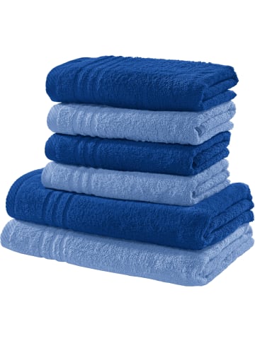 REDBEST Frottier Frottier-Set 2-farbig 6-tlg. New York in hellblau-royalblau