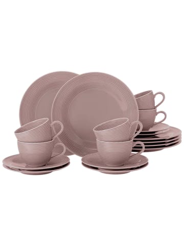18-tlg. Kaffeeservice Beat Color Glaze in Altrosa