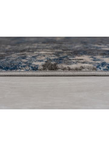 KADIMA DESIGN Abstrakte Kunst-Teppiche in Premium-Qualität in Blau-Grau