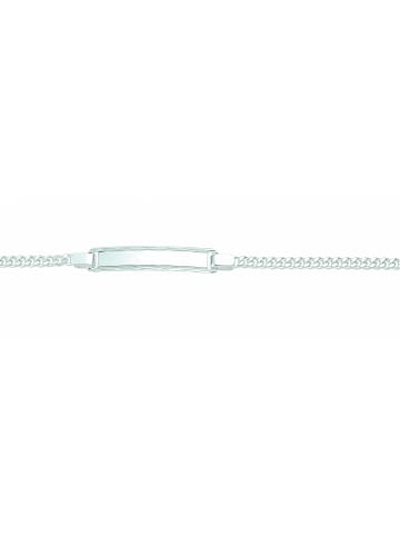 Adeliás Damen 925 Silber Flach Panzer Armband 18,5 cm Ø 2,4 mm in silber