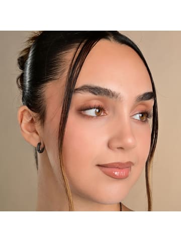 Adeliás Unisex Ohrringe – Klappcreole aus Edelstahl in schwarz